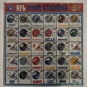 Vintage 90s NFL team stickers NWT